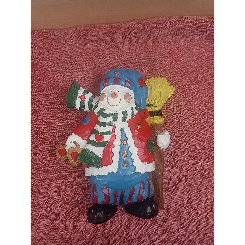 Vintage Ceramic Snowman Figurine 1990's Christmas Figure Holiday‎ Decoration